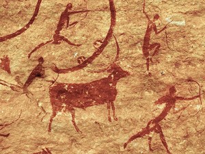pre-historic art in the Algerian Desert
